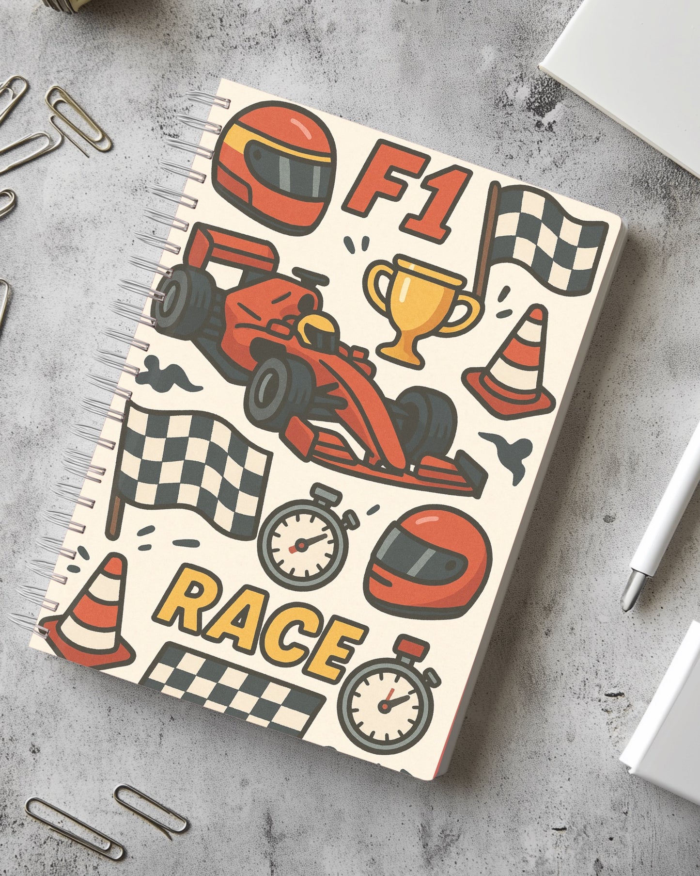 Race Mode: F1 Doodle Notebook