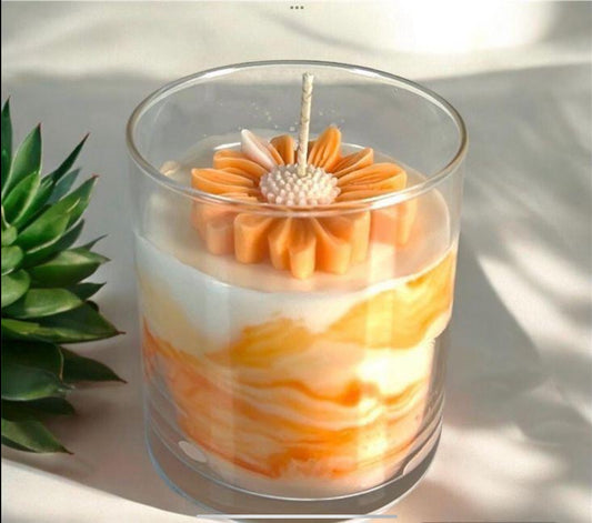 Bloom & Swirl Candle 🌸