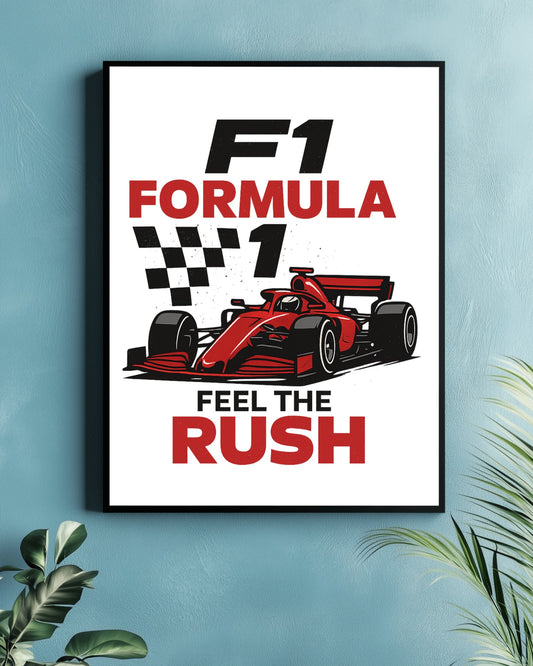 F1 Formula One Racing Poster